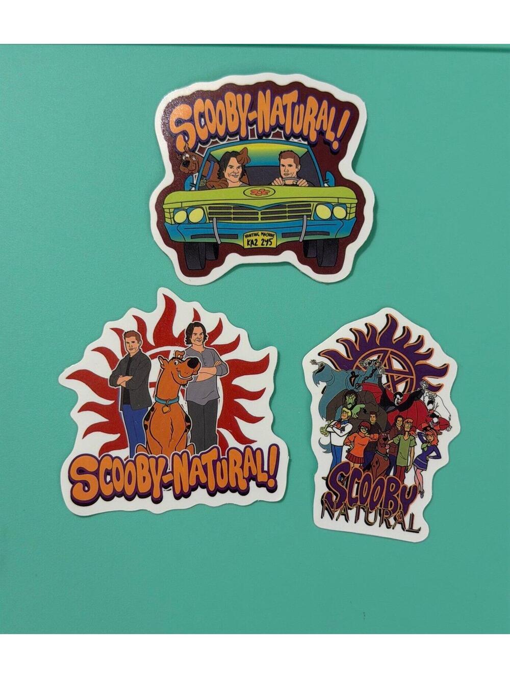 Supernatural Scoobynatural Stickers. 3 Pack.